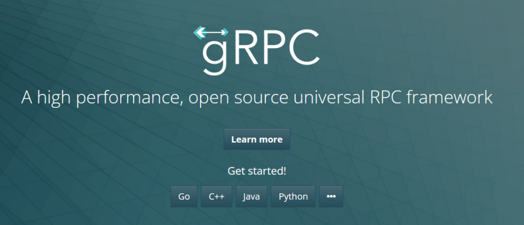 Homepage di gRPC